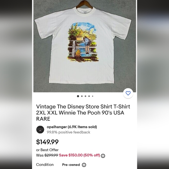 NWT Vintage Winnie the Pooh Disney Store T-shirt XXL - Picture 2 of 13